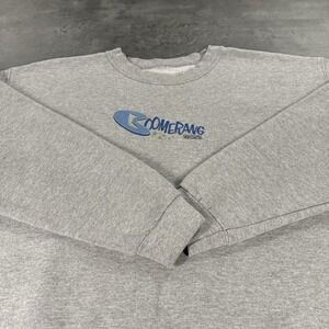 Vintage 90s Cartoon Network Boomerang Crewneck Sweatshirt Adult L/XL‎ Gray RARE